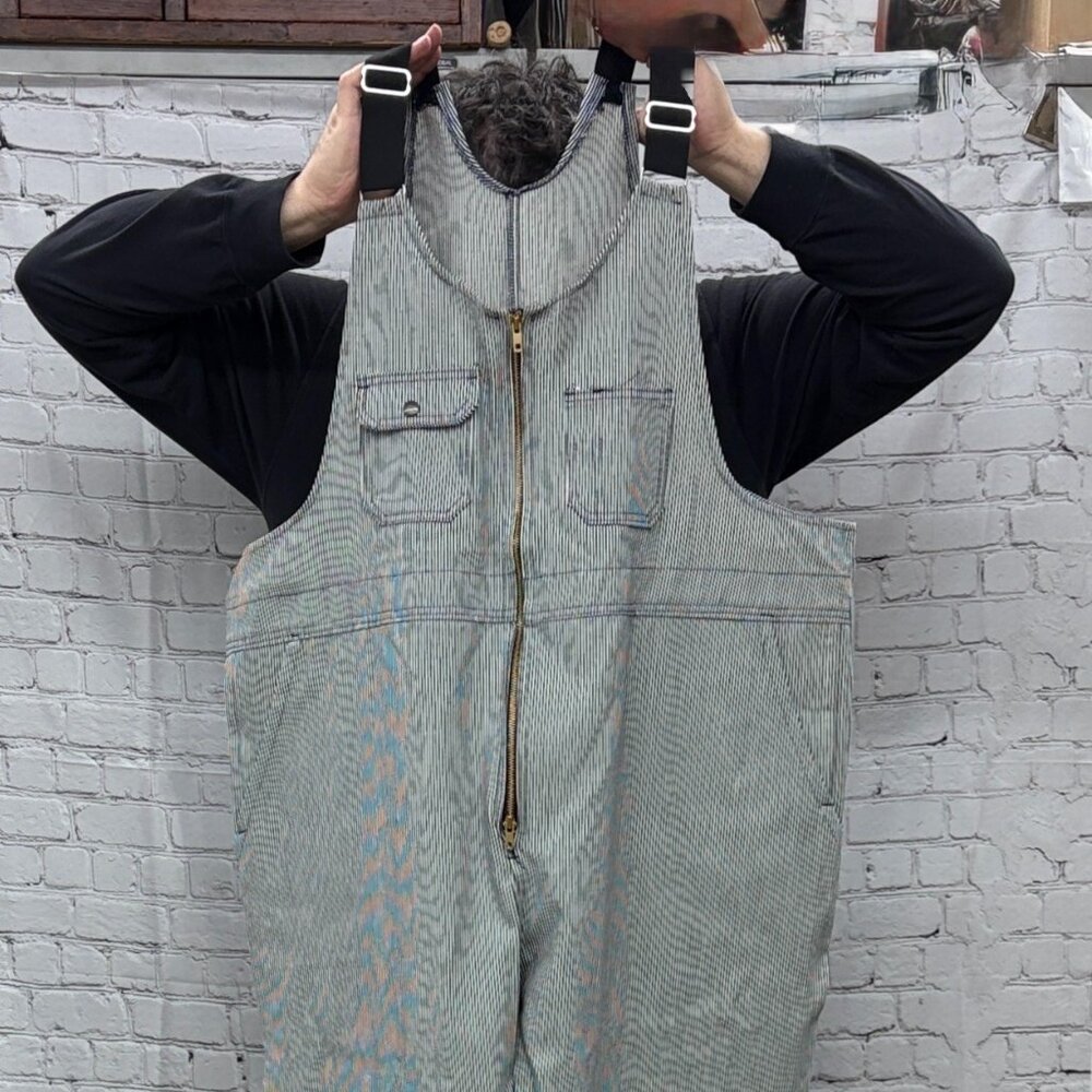 Big Al Striped Engineer Overalls BNWT 54R Canadian Vintage Deadstock